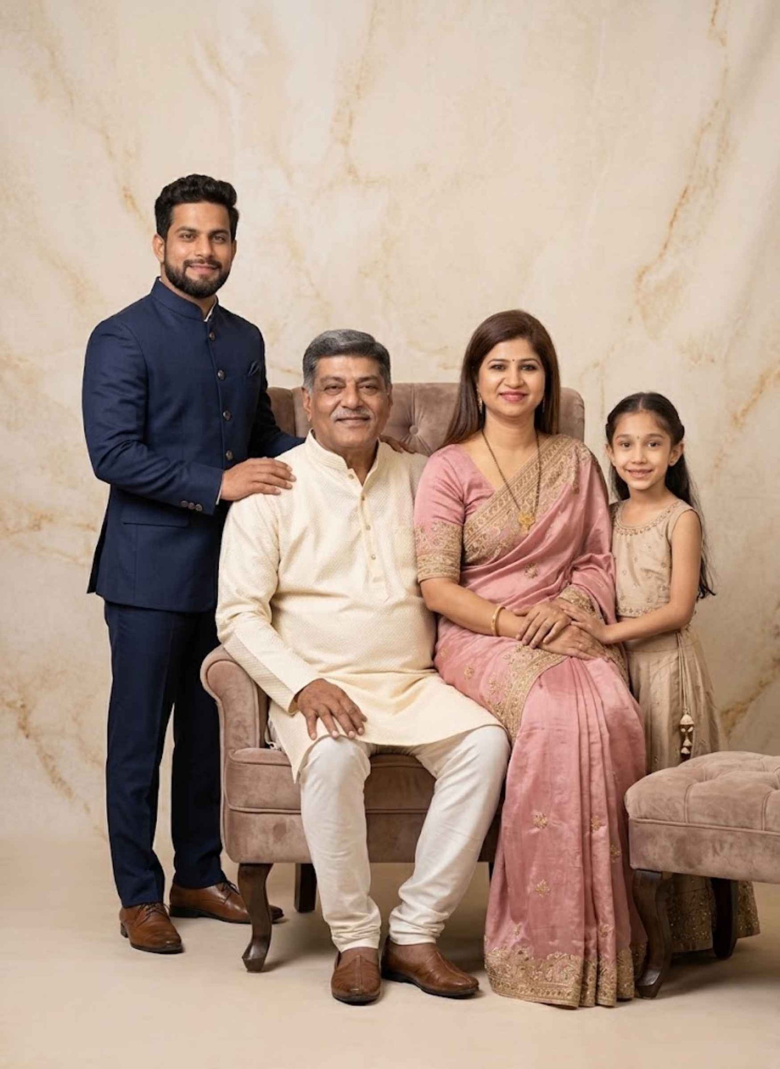 Gemini Family Studio Portrait Prompt 1