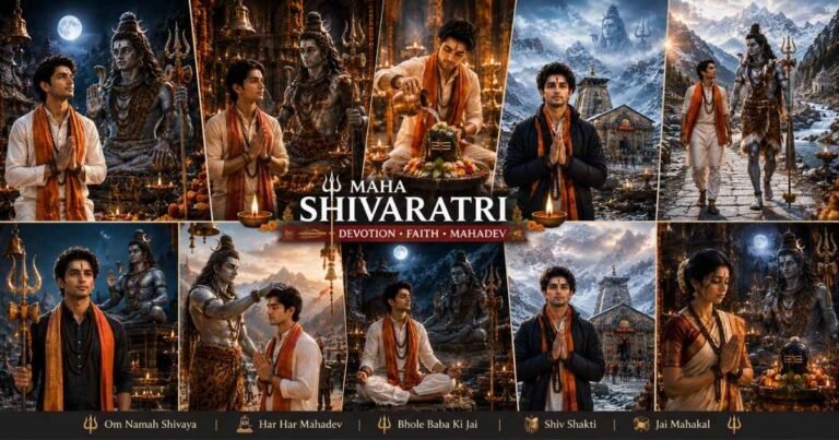 Mahadev Maha Shivaratri AI Photo Editing Prompt featuring Lord Shiva, Kedarnath, Shivling Abhishek, boys and girls