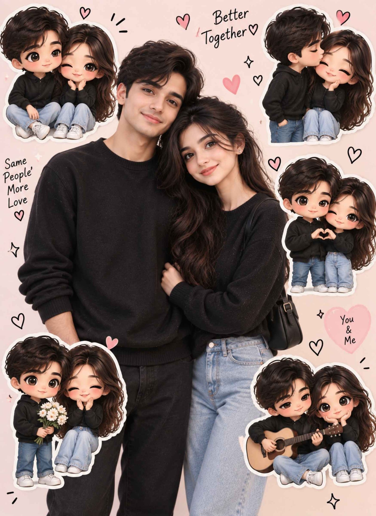 Couple Chibi Cartoon Photo