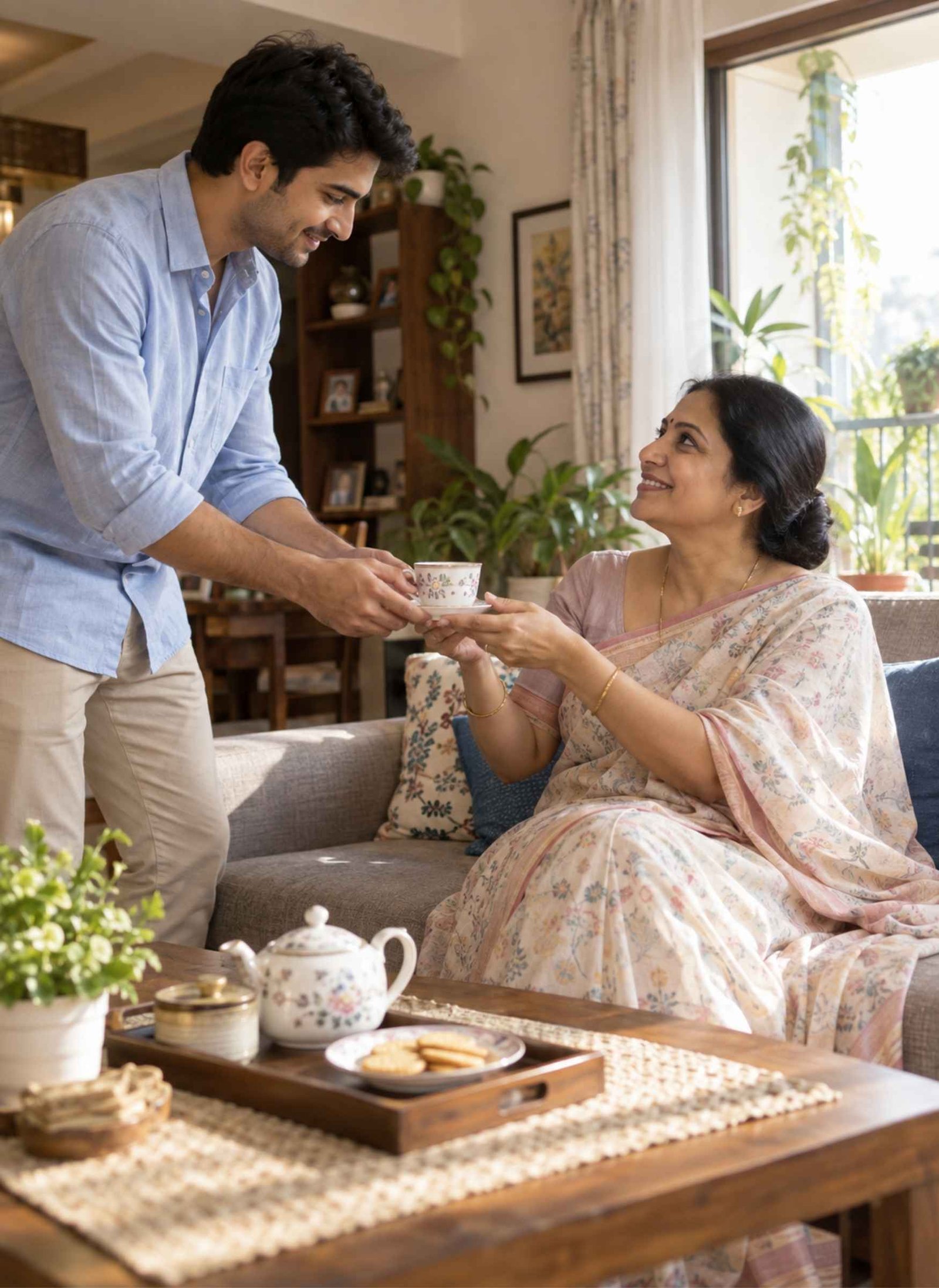 Cozy Morning Tea With Mom