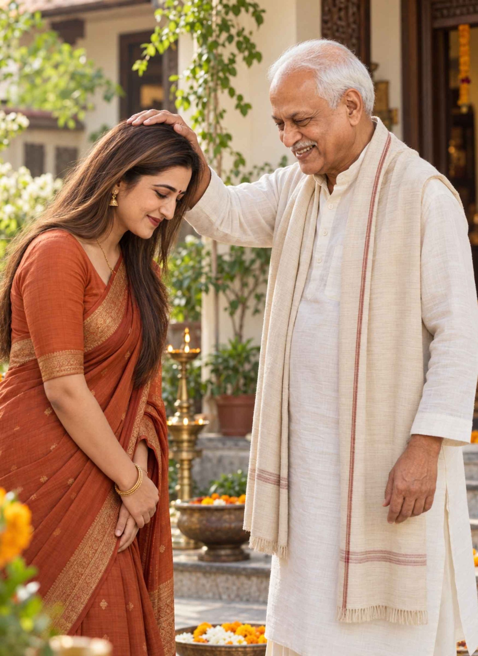 Father Blessing His Adult Daughter