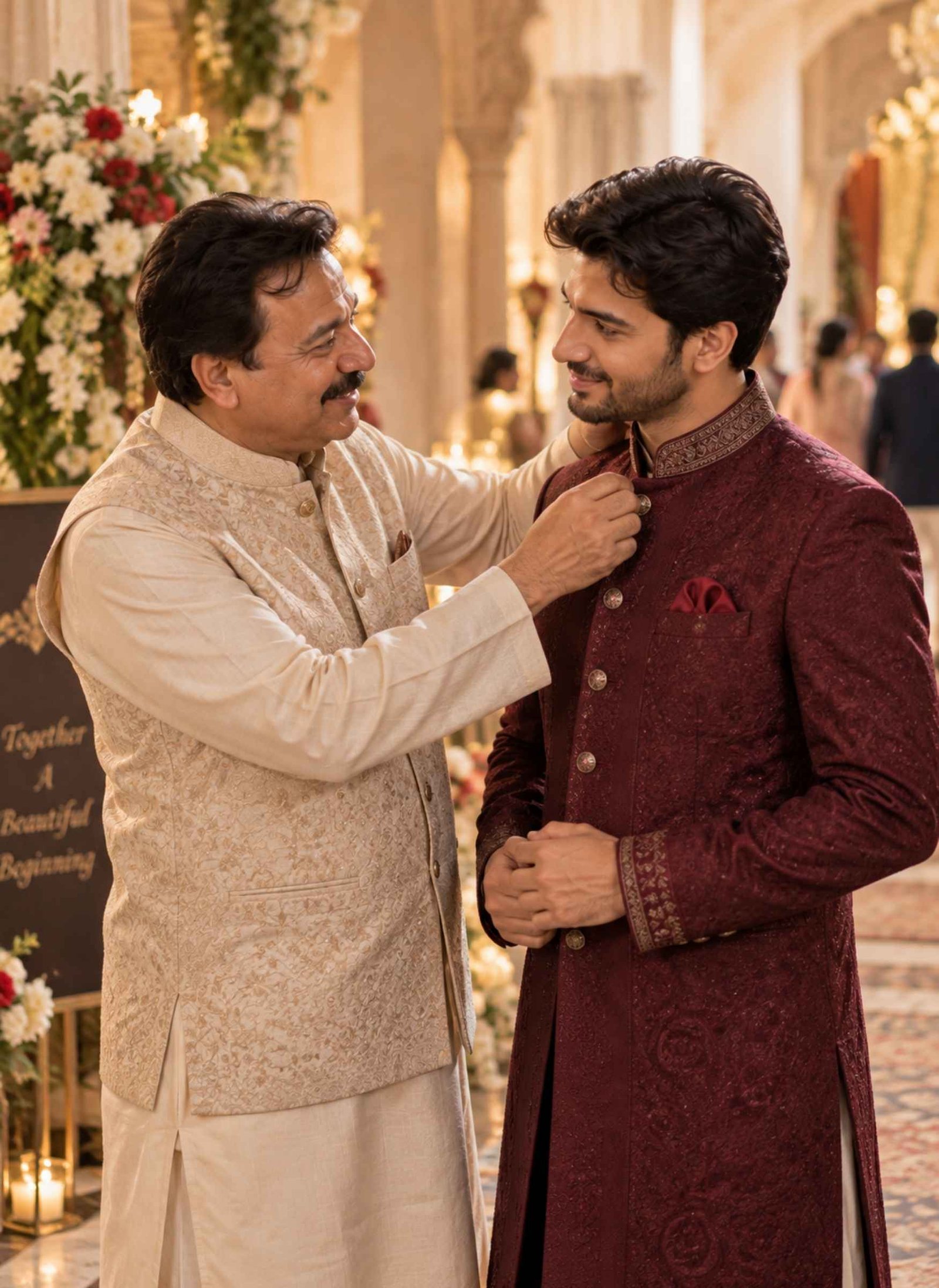 Father and Son Wedding Day Portrait