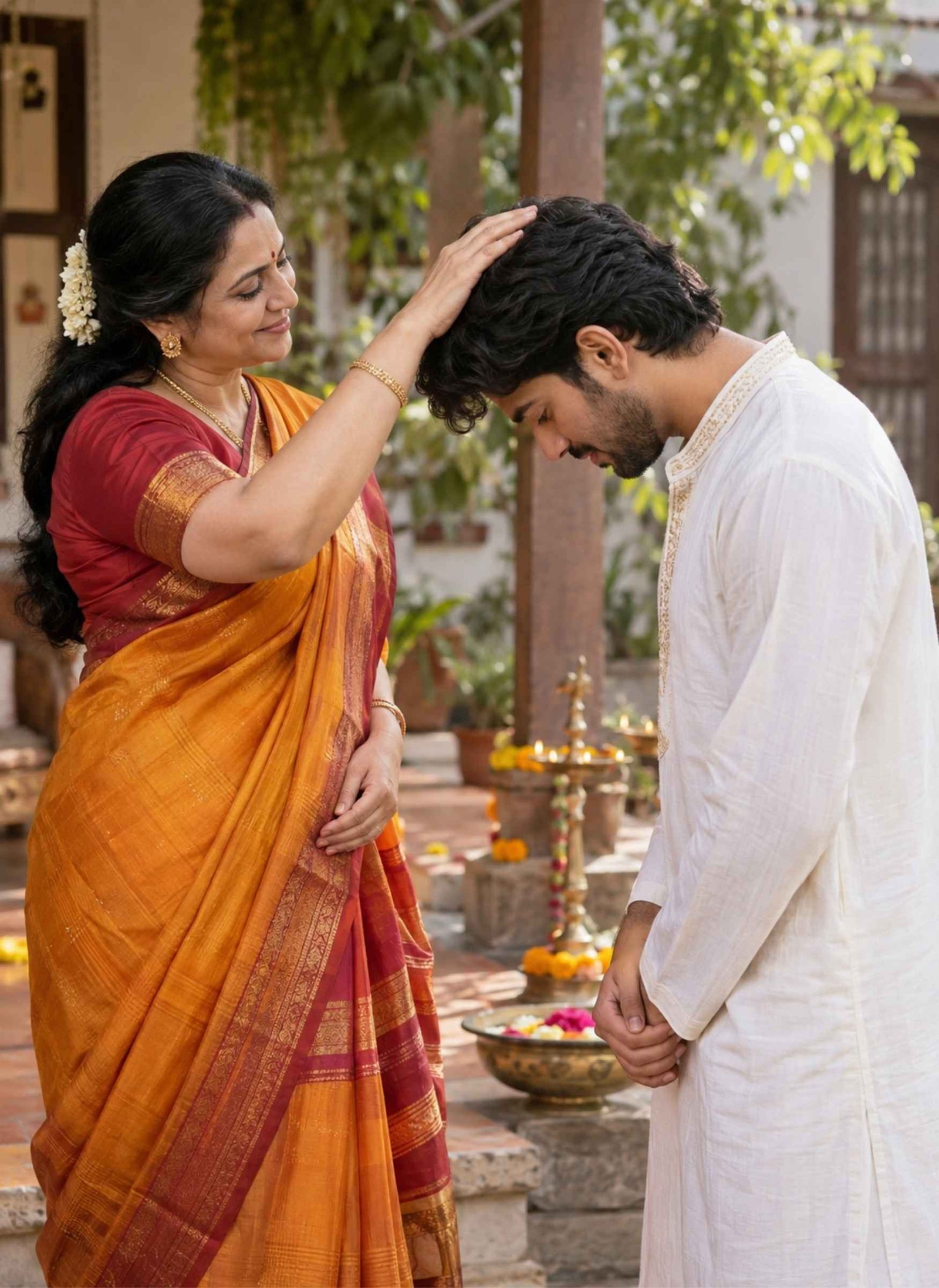 Mother Blessing Her Son