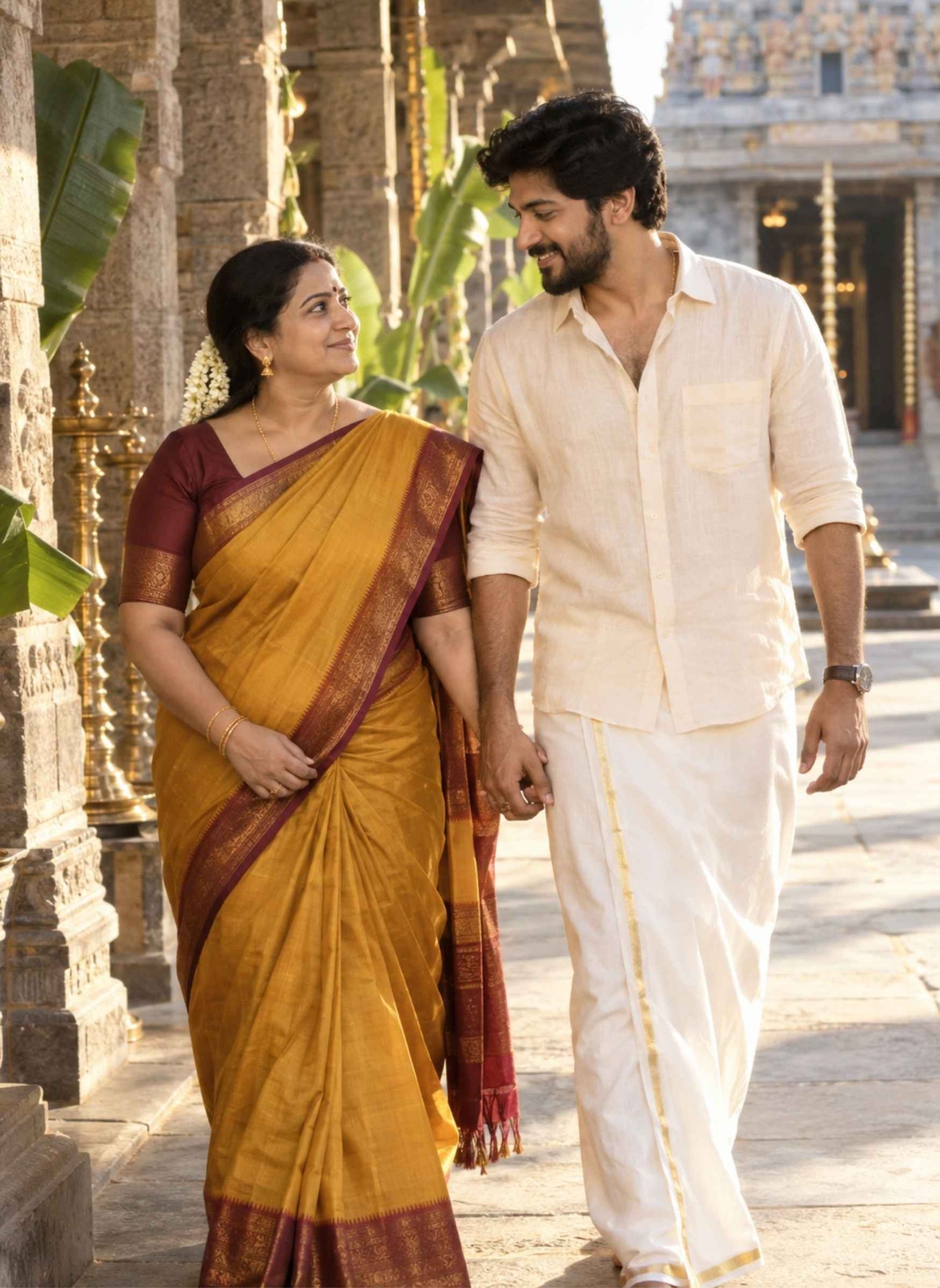 South Indian Amma and Son Portrait
